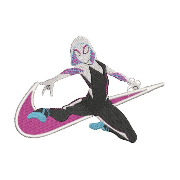 Nike Ghost Spider Woman HOODIE Embroidered Adult Sweatshirt Gwen Stacy - Picture 3 of 4